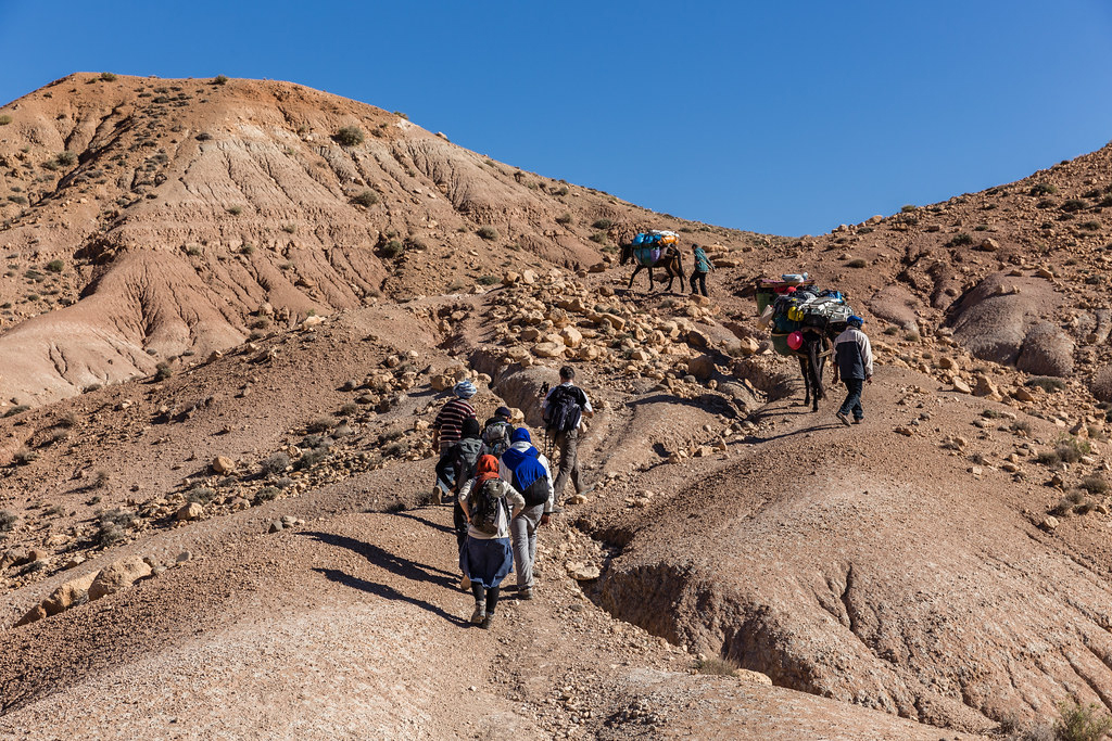 dades veley trek marcheurs randonnée trek montagne Atlas
